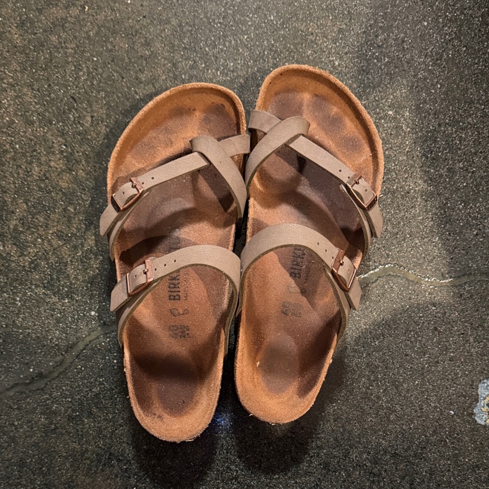 Birkenstock Mayari Taupe Double-Strap Sandals